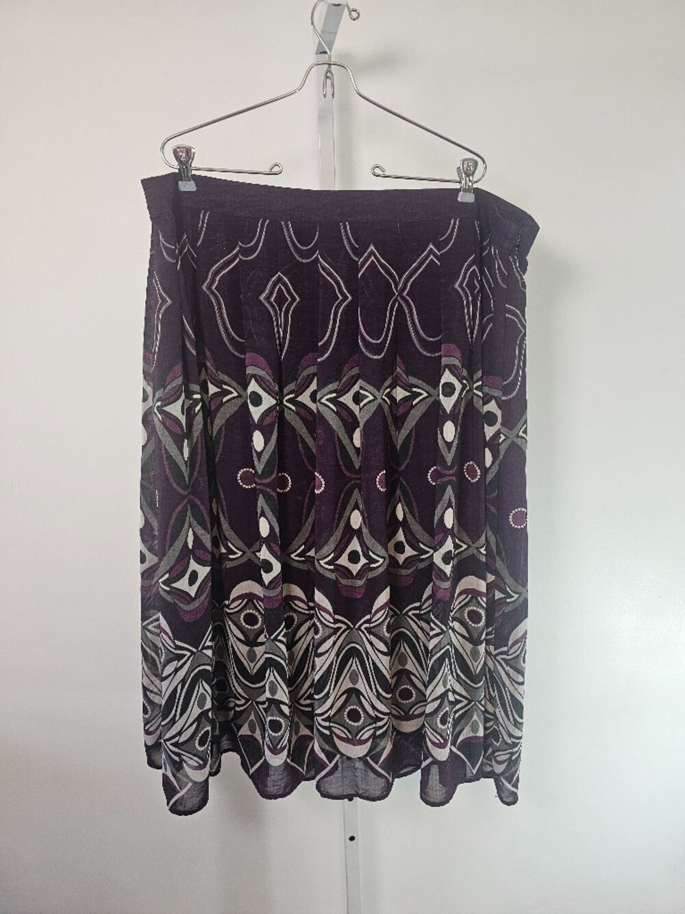 Avenue Skirt Purple Gray Abstract Sheer Boho Whimsigoth 20